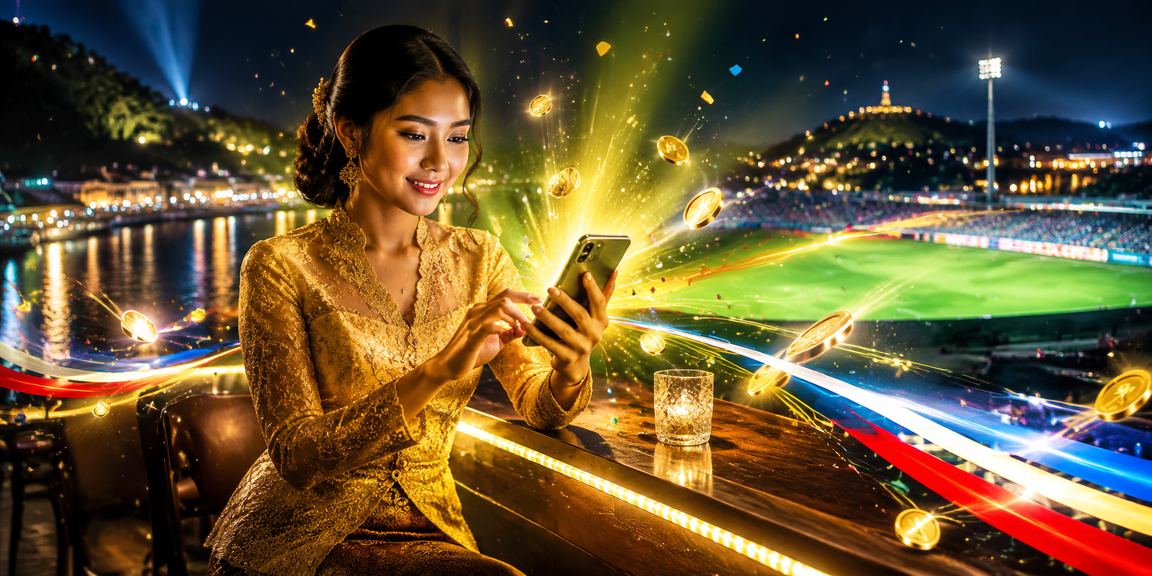Pengguna Malaysia berkebaya mengakses platform peluang888 dengan selamat untuk deposit
